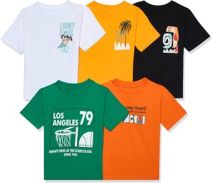 T2F Boys BYS-TSRT-03 DropShoulder T-Shirt (pack of 5)