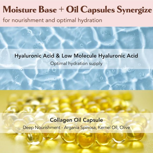 ⁦Elishacoy EC Moist up Super Hyalurone Ampoule Serum 1.69 fl.oz. (50ml) - Fresh Hydrating with Moiusture Collagen Oil Capsule, 70% Fermented Lotus Flower Extracts Helps Moisturizing Skin Care⁩ - الصورة ⁦4⁩