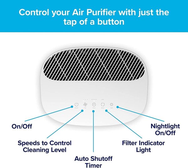 ⁦3M FILTRETE FAP-C03-WS-2G Room Air Purifier, Captures 99% of Airborne particles, allergen reduction, up to 66 square meters. Ideal for medium Office, Bedroom, Kitchen. 1 unit/CTN⁩ - الصورة ⁦5⁩