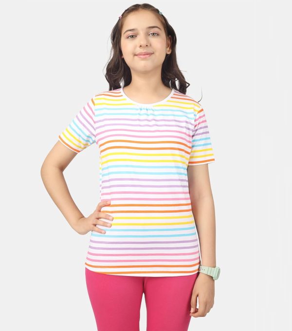 ⁦KYDA KIDS Antibacterial Girl's Cotton Tshirt⁩ - الصورة ⁦2⁩