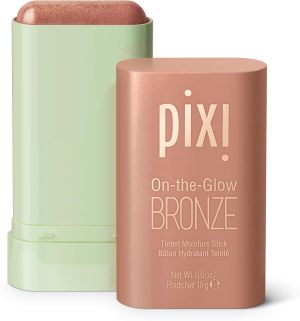 Pixi On-The-Glow Bronze - Softglow, Hydrating Tinted Moisture Bronzer Stick With Ginseng, Aloe Vera & Fruit Extracts, For Cheeks & Lips, 19G 0.6Oz, Paraben-Free