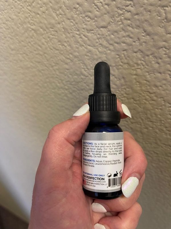 ⁦Copper Peptide GHK-Cu DIY Make Your Own Face and Hair Serum Mix with Any Skincare Product, Skin Perfection 0.5 Fl Oz, 300 Drops⁩ - الصورة ⁦4⁩