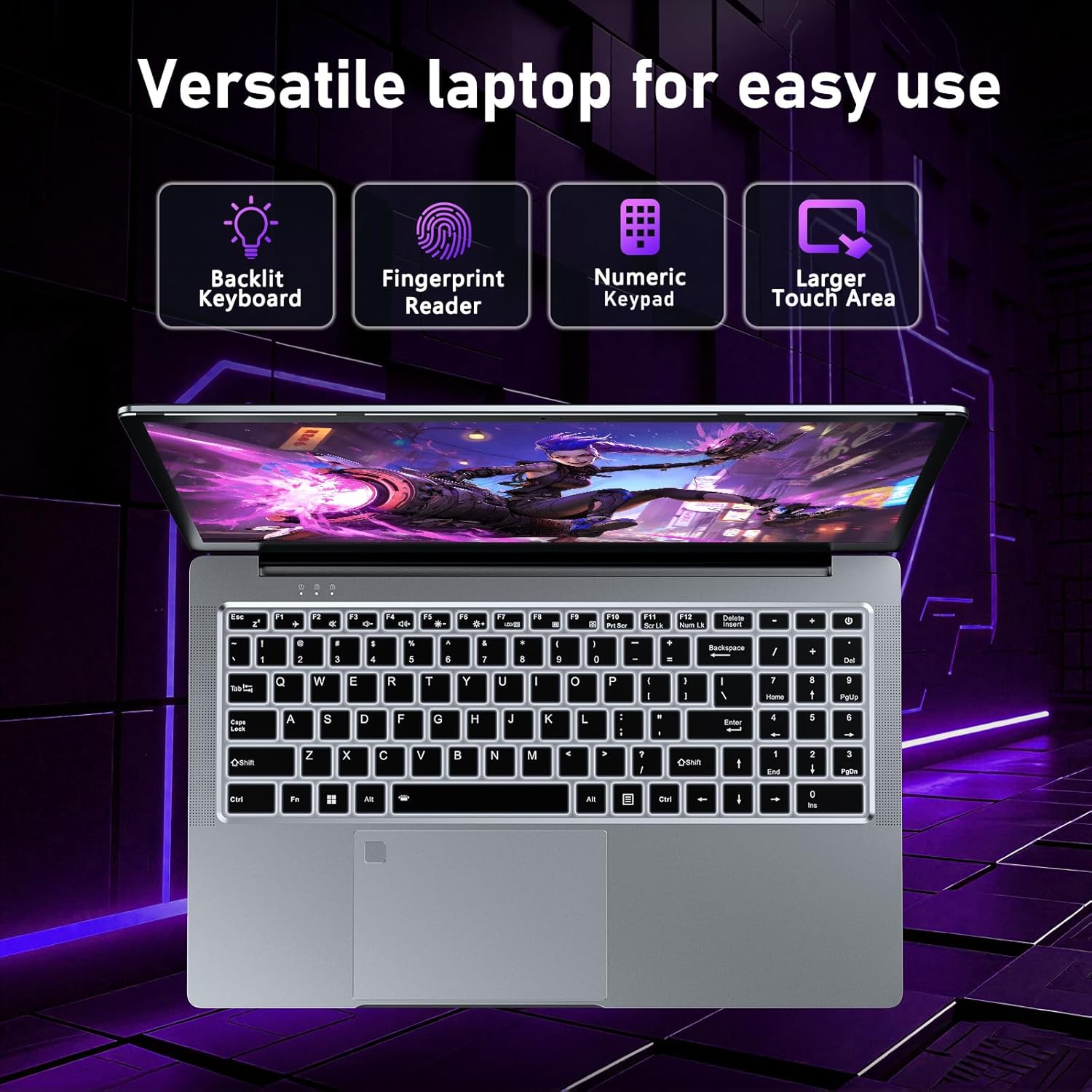 NIAKUN Gaming Laptop,16 Inch Laptop Computer,32GB RAM 1TB SSD,AMD Ryzen 7 5825U (up to 4.5Ghz),AMD Radeon Graphics,16”FHD 1920 * 1080 Display,WiFi 6,BT5.2,Backlit Keyboard 6 NIAKUN Gaming Laptop,16 Inch Laptop Computer,32GB RAM 1TB SSD,AMD Ryzen 7 5825U (up to 4.5Ghz),AMD Radeon Graphics,16”FHD 1920 * 1080 Display,WiFi 6,BT5.2,Backlit Keyboard - الصورة 6