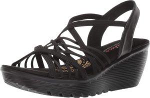 Skechers Parallel - Crossed Wires - Multi Gore Slingback Sandal womens Wedge Sandal