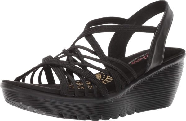Skechers Parallel - Crossed Wires - Multi Gore Slingback Sandal womens Wedge Sandal
