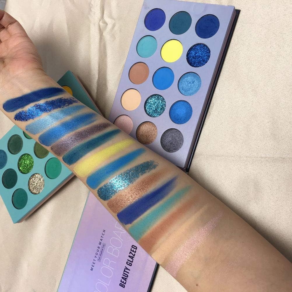 ColorfulLaVie Beauty Glazed Meet You Match 60 Colors Shimmer Matte and Glitter Eye Shadow Tray Soft Creamy Texture Blendable Long Lasting Color Board Travel Size Waterproof Eyeshadow Makeup Palette 6 ColorfulLaVie Beauty Glazed Meet You Match 60 Colors Shimmer Matte and Glitter Eye Shadow Tray Soft Creamy Texture Blendable Long Lasting Color Board Travel Size Waterproof Eyeshadow Makeup Palette - الصورة 6