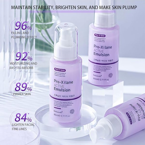 ⁦DEleventh Korean Brand Pro-Xylane Active Emulsion 80ml / Anti-Wrinkle, Moisturizing, Anti-Aging, Tighten and Delicate Skin, Improve Darkening, Repair Damaged Cells, and Block UV Rays⁩ - الصورة ⁦4⁩