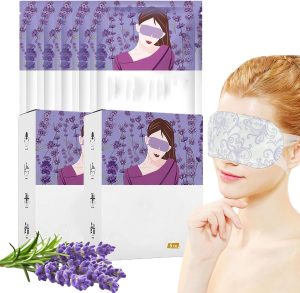 Steam Eye Mask, 10Pcs Heated Eye Mask Warm Compress for Eyes, Disposable Self Heating Eye Mask for Sleep, Travel Essentials and Relaxation Gifts for Women (Lavender)