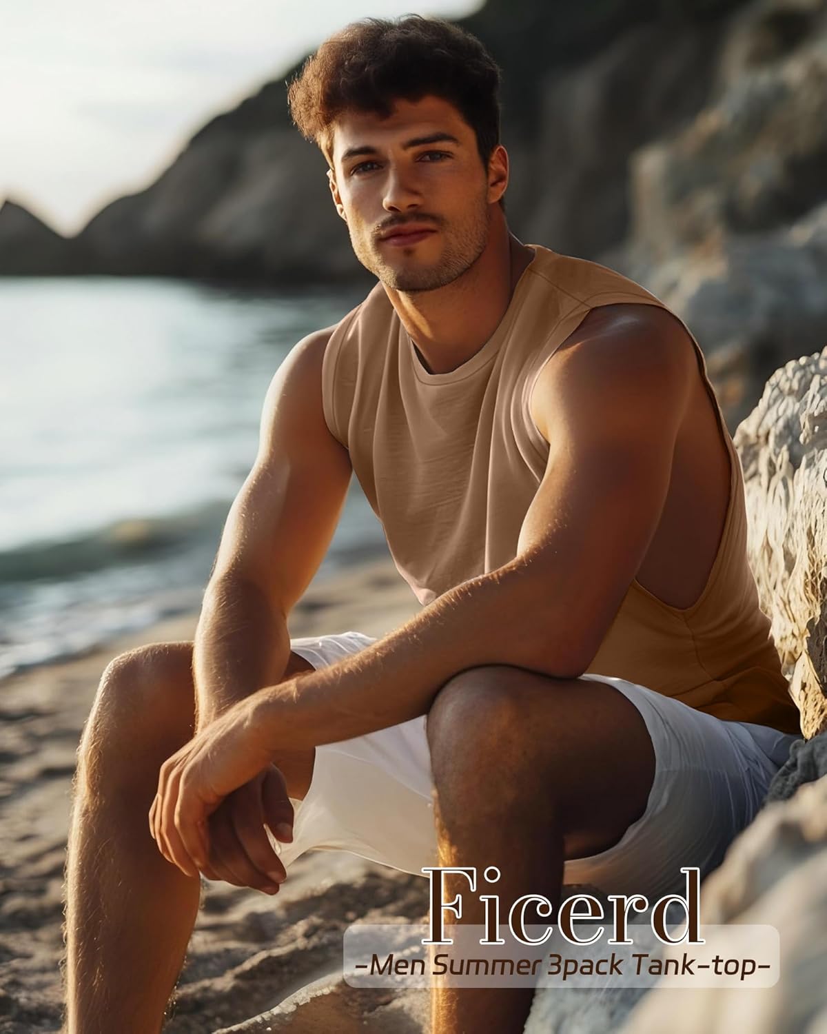 Ficerd 3 Pcs Big and Tall Men's Workout Tank Top Cotton Sleeveless Muscle Tee Gym Athletic Bodybuilding Cut Off Shirt 7 Ficerd 3 Pcs Big and Tall Men's Workout Tank Top Cotton Sleeveless Muscle Tee Gym Athletic Bodybuilding Cut Off Shirt - الصورة 7