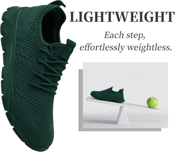 ⁦Linenghs Womens Tennis Shoes Running Sneakers Lightweight Breathable Gym Workout Fashion Sport Mesh Slip On Walking Shoes⁩ - الصورة ⁦5⁩