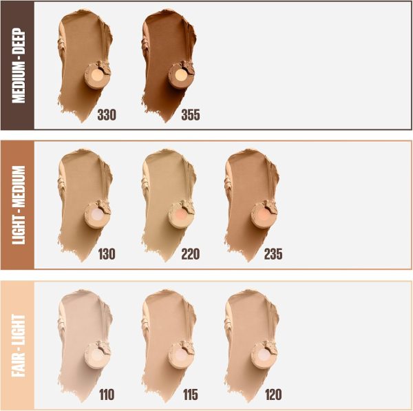 ⁦Maybelline Fit Me Shine-Free + Balance Foundation Stick, Multi-Use Face Makeup and Contour Stick For Natural, Matte Coverage, Coconut, 1 Count⁩ - الصورة ⁦4⁩