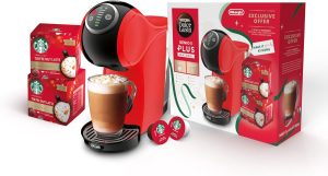 Delonghi edg315.r dolce gusto genio s plus toffee nut latte bundle, 0.8 liters, red