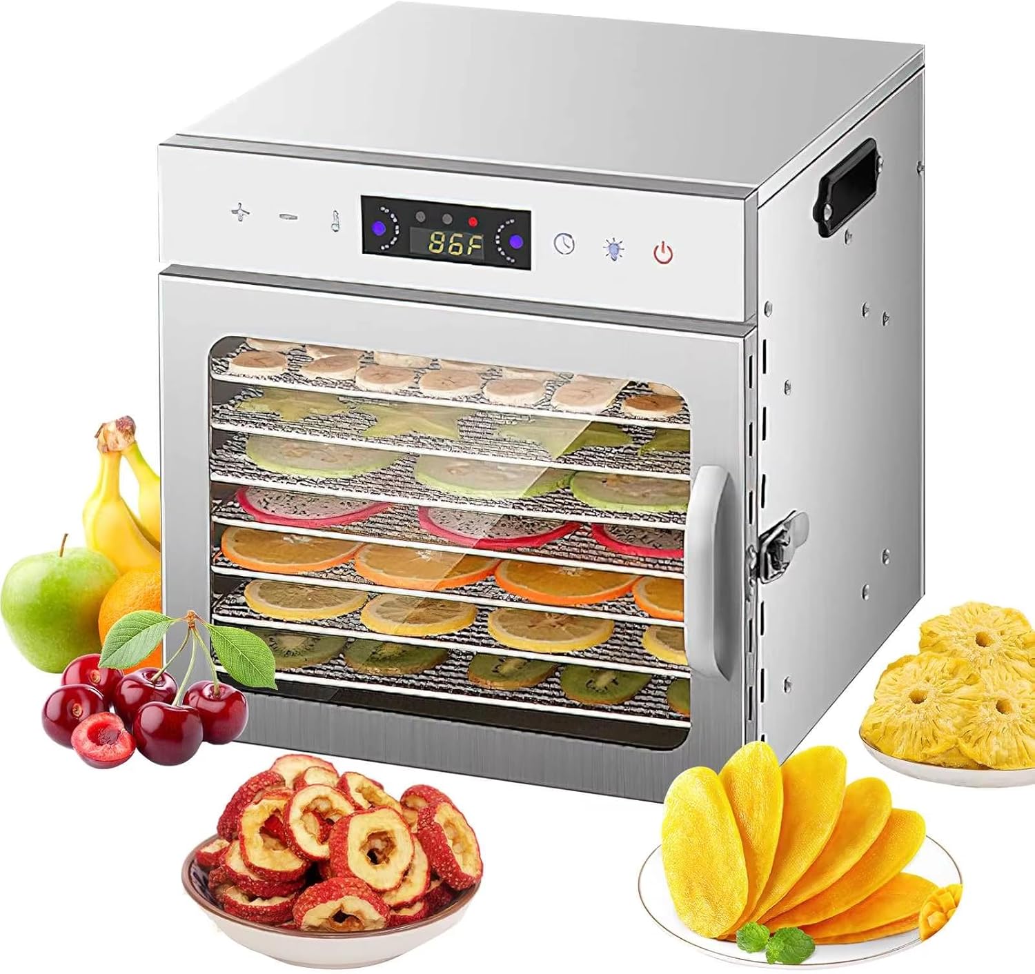 ETLIFE 8 Layer Home Professional Fruit Food Dryer, Stainless Steel Food Fruit Vegetable Pet Meat Air Dryer, Electric Dehydrator 1 ETLIFE 8 Layer Home Professional Fruit Food Dryer, Stainless Steel Food Fruit Vegetable Pet Meat Air Dryer, Electric Dehydrator