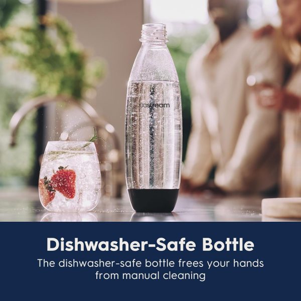 ⁦SodaStream - Terra Sparkling Water Maker | VALUE BUNDLE | CQC CO2 system | Includes 2x CO2 Cylinders, 3x 32 Fl Oz Dishwasher Safe Bottles, 2x Bubly Flavor Drops | Combine with Pepsi Flavors | Black⁩ - الصورة ⁦8⁩