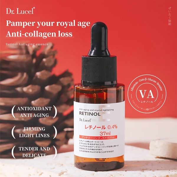 ⁦Dr. Lucel 0.4% Retinol Anti-Aging Face Serum 37ml / with Oat β-Glucan, Reduces Wrinkles, Boosts Collagen, Soothes and Nourishes skin, Enhances Overall Complexion, Renew and Rejuvenate Skin⁩ - الصورة ⁦2⁩