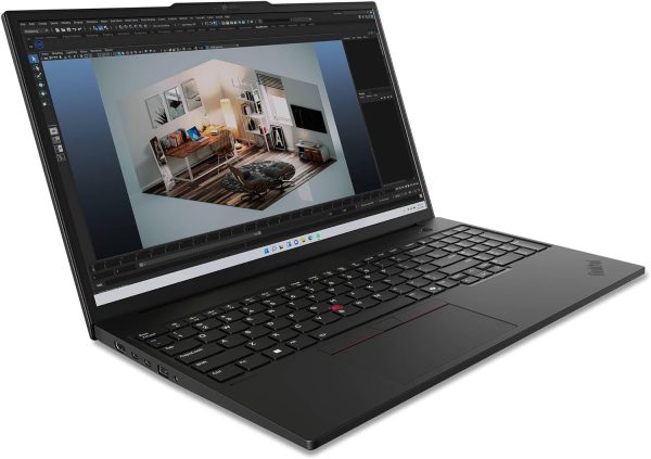 ⁦Lenovo ThinkPad P16s Gen 3, AI Ready Workstation, Intel Ultra 9 185H, 16" FHD (1920 x 1200), IPS, Anti-Glare, 64 GB DDR5 RAM, 2 TB SSD, 5MP RGB+IR Camera, WWAN 4G SIM Card/eSIM, Win 11 Pro - Black⁩ - الصورة ⁦2⁩