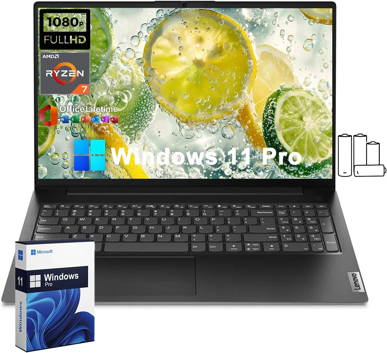 Lenovo V15 FHD Business Laptop [Windows 11 Pro], AMD Ryzen