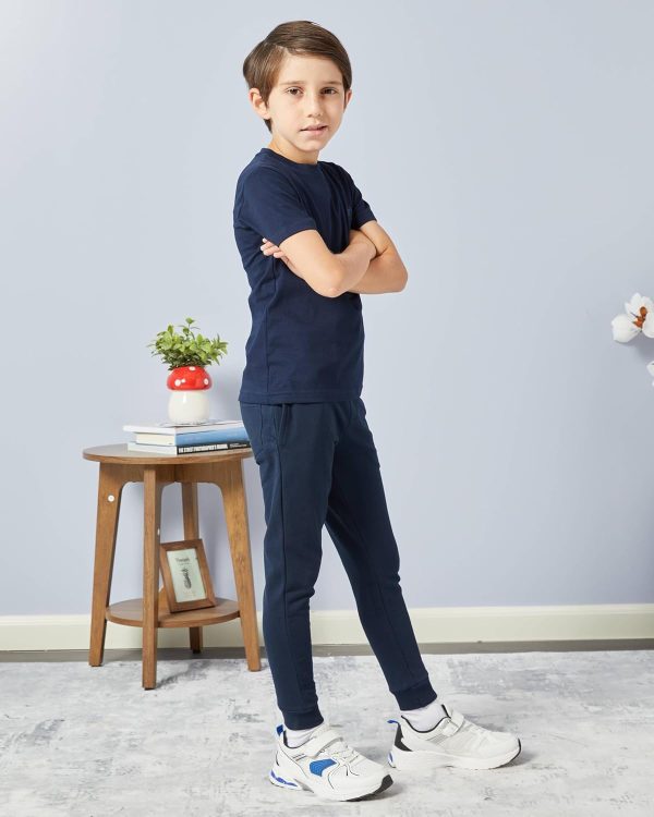 ⁦REDTAG Boys Navy And Active Pants Set (Pack of 2)⁩ - الصورة ⁦3⁩