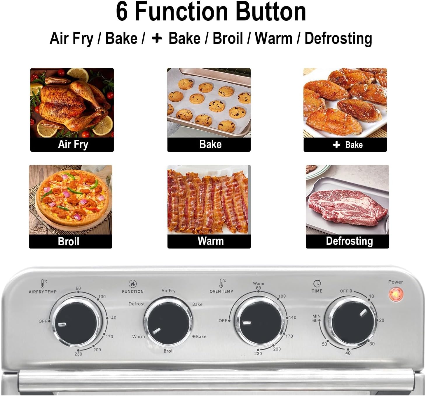 Visio Oil Free Air Fryer Oven, 26 Liter Capacity 5 Visio Oil Free Air Fryer Oven, 26 Liter Capacity - الصورة 5