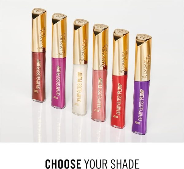 ⁦Rimmel Stay Plumped Lip Gloss, 758 Rosie Posie, Pack of 1⁩ - الصورة ⁦6⁩
