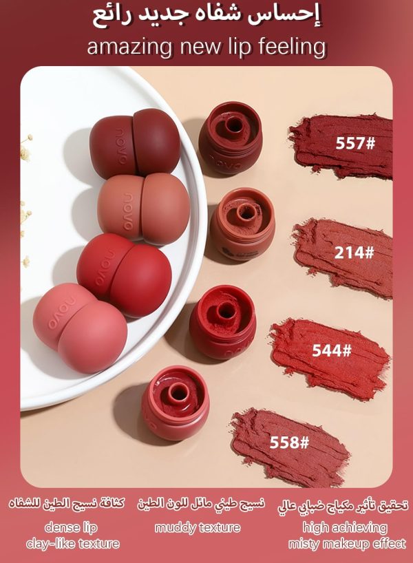 ⁦L&Wen NOVO Matte Liquid Lipstick, Long-Lasting Waterproof Lip Gloss, Non-Stick Cup with Easy Application, Lightweight Moisturizing Lip Stain for Women, Velvet Texture Lip Tint - Color 558⁩ - الصورة ⁦6⁩