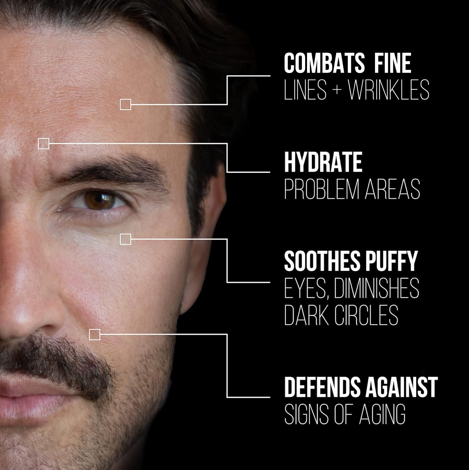 RUGGED & DAPPER- Eye Cream for Men- 1 oz- Powerful Anti Aging Gel Complex- Combats Wrinkles, Dark Circles & Visible Fatigue- Advanced Natural & Organic Ingredients Revives & Defends Entire Face 3 RUGGED & DAPPER- Eye Cream for Men- 1 oz- Powerful Anti Aging Gel Complex- Combats Wrinkles, Dark Circles & Visible Fatigue- Advanced Natural & Organic Ingredients Revives & Defends Entire Face - الصورة 3