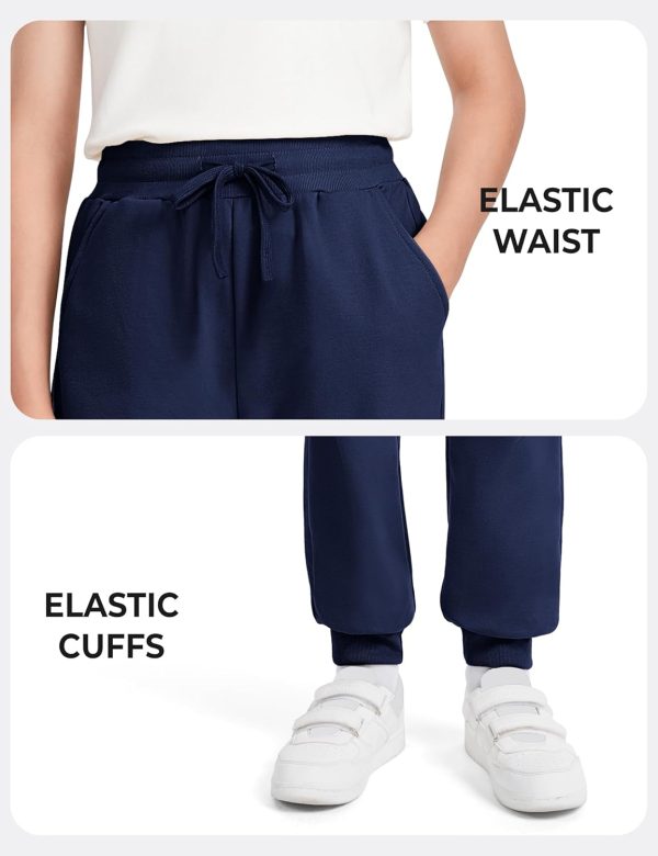 ⁦BOOPH Boys Sweatpants Kids Clothes Athletic Casual Joggers Pants with Poket Drawstring 5-14Y⁩ - الصورة ⁦5⁩