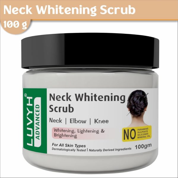 ⁦Luvyh Neck-Elbow & Knee-Feet Brightening Scrub For Reduces Blackness Of Neck, Elbo & Feet for all Body skin types- Scrub 100g, All Skin Types No Parabens, No Mineral Oil, No Sulphate, No Silicone⁩ - الصورة ⁦2⁩