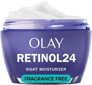 Olay Regenerist Retinol 24 Night Moisturizer Fragrance-Free + Whip Face Moisturizer Travel/Trial Size Gift Set
