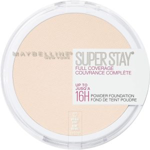 Maybelline Super Stay Full Coverage Powder Foundation Makeup, Up to 16 Hour Wear, Soft, Creamy Matte Foundation, Natural Ivory, 1 Count