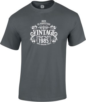 40th Birthday Gift for Men - Vintage Mens T Shirt Born 1984 Aged to Perfection - 1984 Birthday Gifts for Men