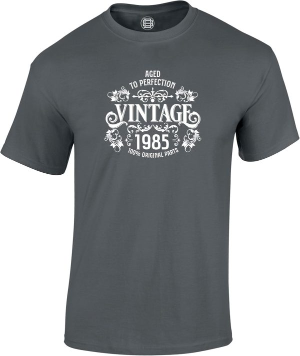 40th Birthday Gift for Men - Vintage Mens T Shirt Born 1984 Aged to Perfection - 1984 Birthday Gifts for Men