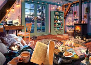 X spring Puzzles for Adults, 1000 Pieces Cozy Retreat Puzzles Kids DIY Toys for Creative Gift Home Decor, Difficult Challenge Jigsaw Puzzle for Kids and Adults