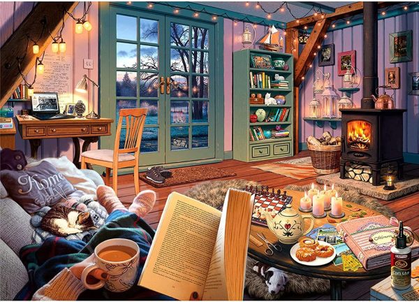 X spring Puzzles for Adults, 1000 Pieces Cozy Retreat Puzzles Kids DIY Toys for Creative Gift Home Decor, Difficult Challenge Jigsaw Puzzle for Kids and Adults