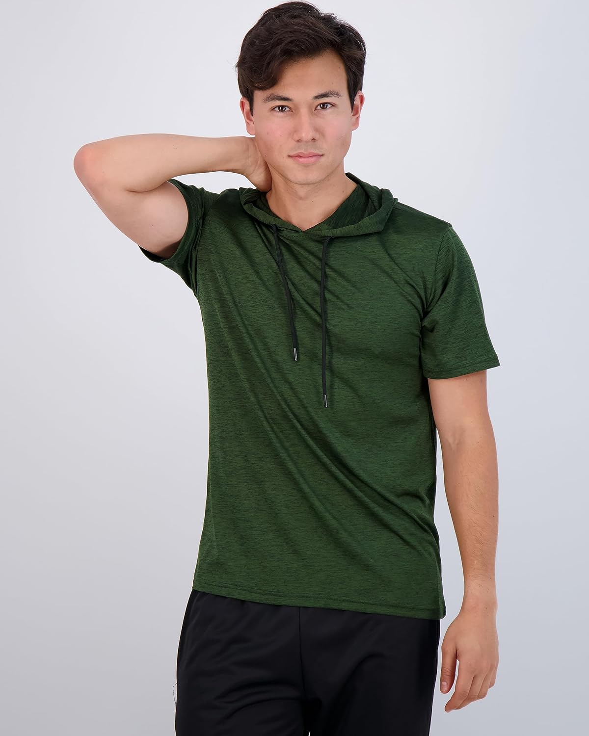 Real Essentials 3 Pack: Men's Dry Fit Short Sleeve Active Athletic Hoodie Pullover Sweatshirt (Available in Big & Tall) 2 Real Essentials 3 Pack: Men's Dry Fit Short Sleeve Active Athletic Hoodie Pullover Sweatshirt (Available in Big & Tall) - الصورة 2