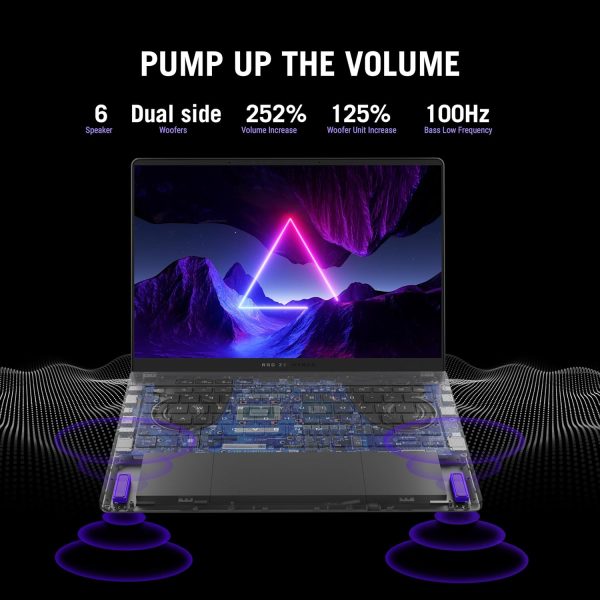 ⁦ASUS ROG Zephyrus G14 (Platinum White) Gaming Laptop | NVIDIA RTX 5050 8GB | AMD Ryzen™ 9 270 | 16GB RAM |1TB SSD |14" 3K OLED 120Hz | Win11 [GA403UH-OLED9161W]⁩ - الصورة ⁦9⁩