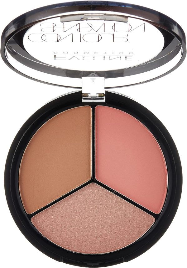 ⁦Eveline Cosmetics Contour Sensation 3In1 Set 1 Pink Beige⁩ - الصورة ⁦2⁩
