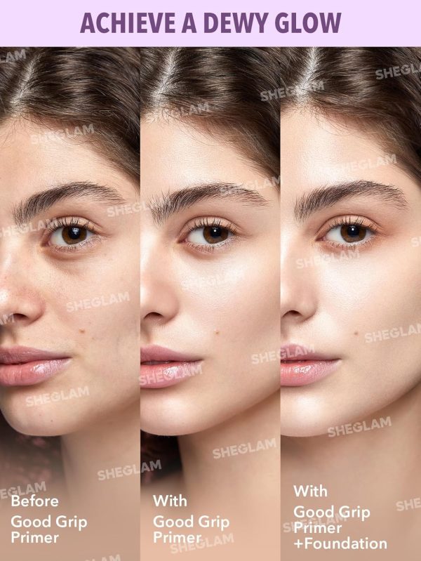⁦SHEGLAM Good Grip Hydrating Primer Oil Control Moisturizing Primer Gel Smooth Fine Lines Oil And Silicone-Free Face -Blueberry + Aha-Purple⁩ - الصورة ⁦2⁩