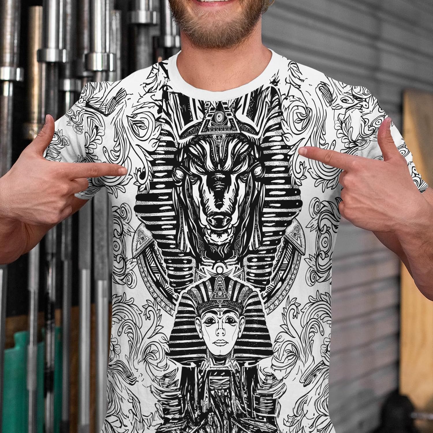 BJU Ancient Egypt Graphic T-Shirt Crewneck Tee 3D Printed Short Sleeve Loose Casual Top Unisex 4 BJU Ancient Egypt Graphic T-Shirt Crewneck Tee 3D Printed Short Sleeve Loose Casual Top Unisex - الصورة 4