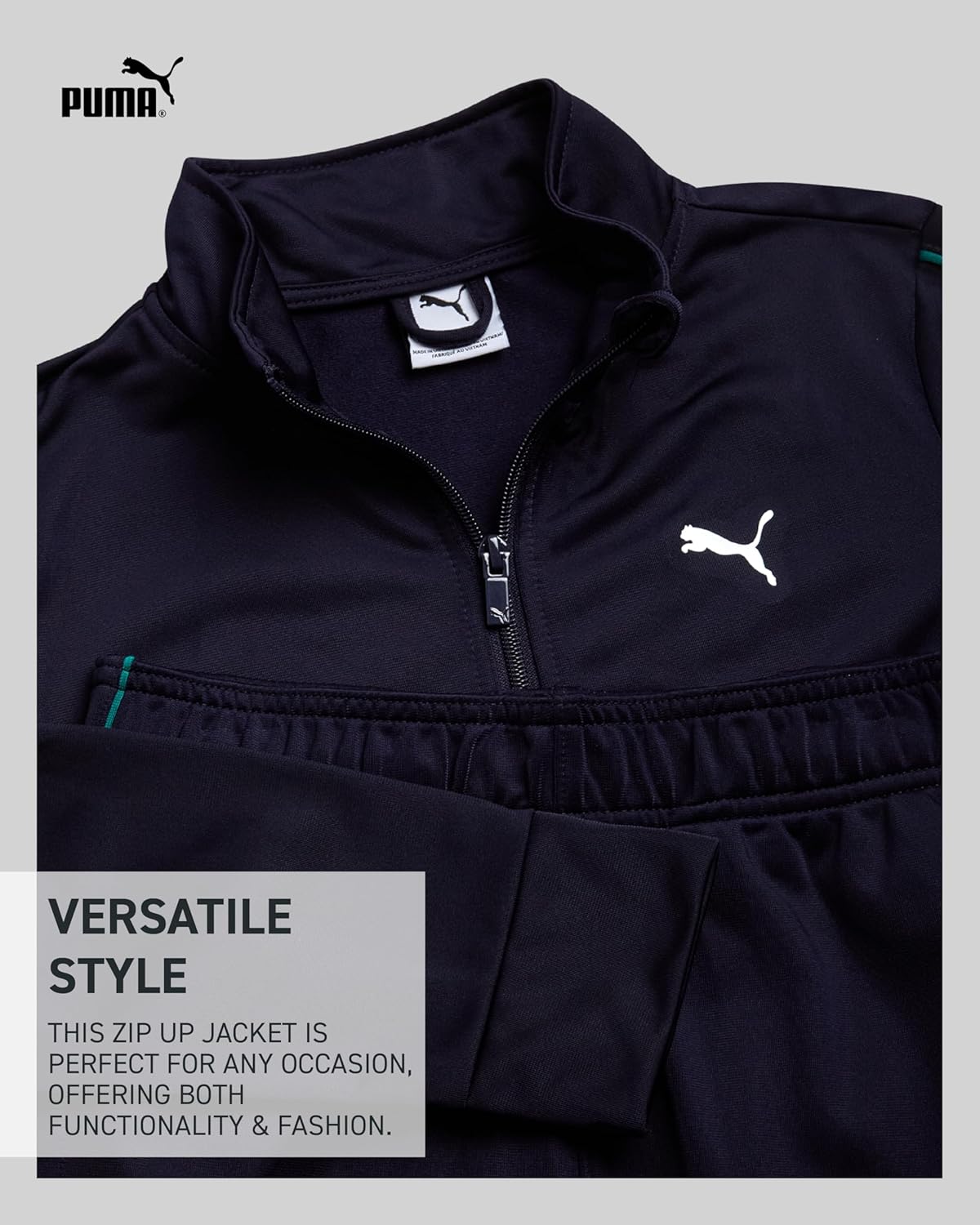 طقم سروال للأولاد - طقم ملابس رياضية من التريكو، سويت شيرت بسحاب وسروال رياضي اكتيف - طقم ملابس رياضية للأولاد من بوما، لعمر 4-16 عامًا، قطعتين 3 طقم سروال للأولاد - طقم ملابس رياضية من التريكو، سويت شيرت بسحاب وسروال رياضي اكتيف - طقم ملابس رياضية للأولاد من بوما، لعمر 4-16 عامًا، قطعتين - الصورة 3