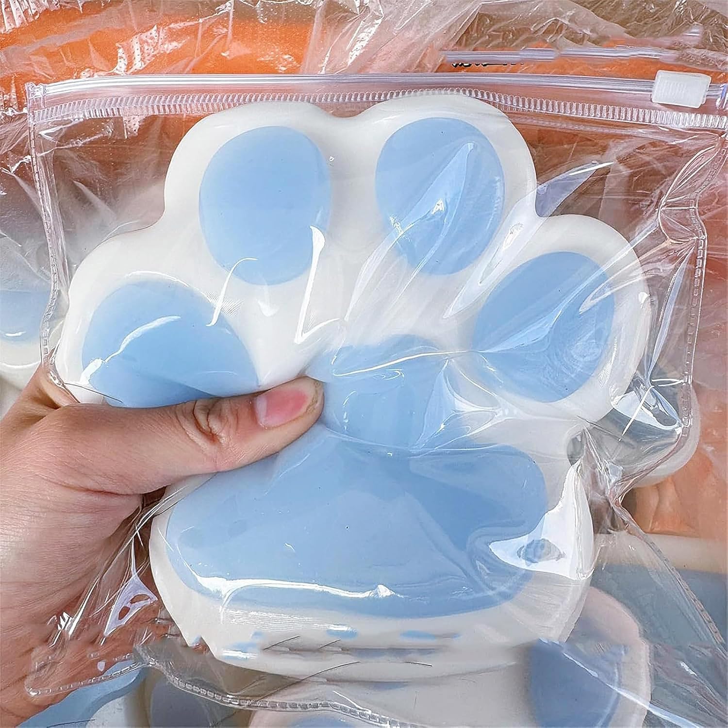 TSWCBYYLB Handmade Big Taba Squishy Cat Paw Silicone Squeeze Toys for Stress Relief (Pink) 5 TSWCBYYLB Handmade Big Taba Squishy Cat Paw Silicone Squeeze Toys for Stress Relief (Pink) - الصورة 5