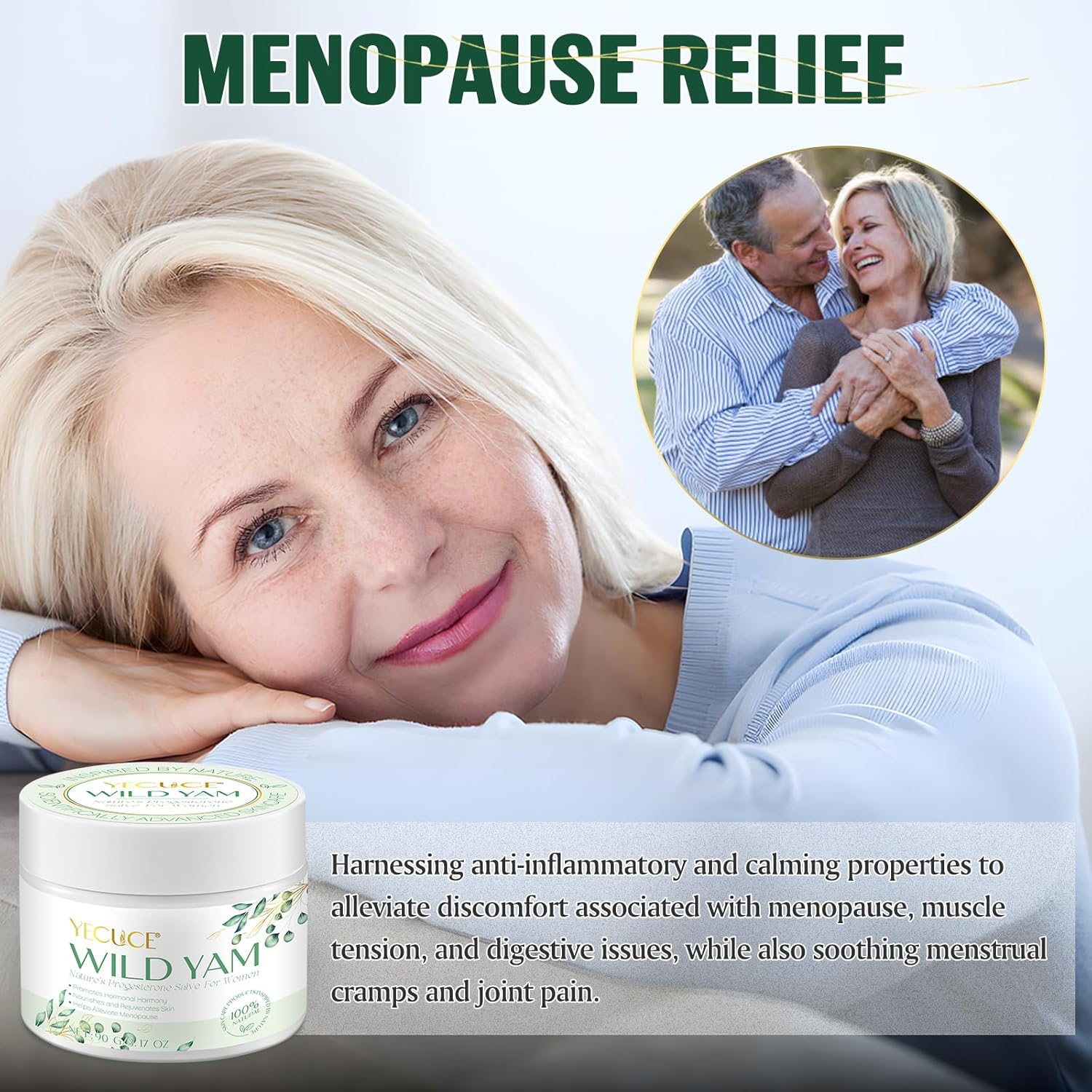 Wild Yam 90g, All Natural Body Moisturiser, Firming, Wild Yam Cream Hormone Balancing, Anti-Wrinkle, Soothing, Women's Dry Skin Skin Cream, Relieves Premenstrual Syndrome and Menopausal Symptoms 9 Wild Yam 90g, All Natural Body Moisturiser, Firming, Wild Yam Cream Hormone Balancing, Anti-Wrinkle, Soothing, Women's Dry Skin Skin Cream, Relieves Premenstrual Syndrome and Menopausal Symptoms - الصورة 9