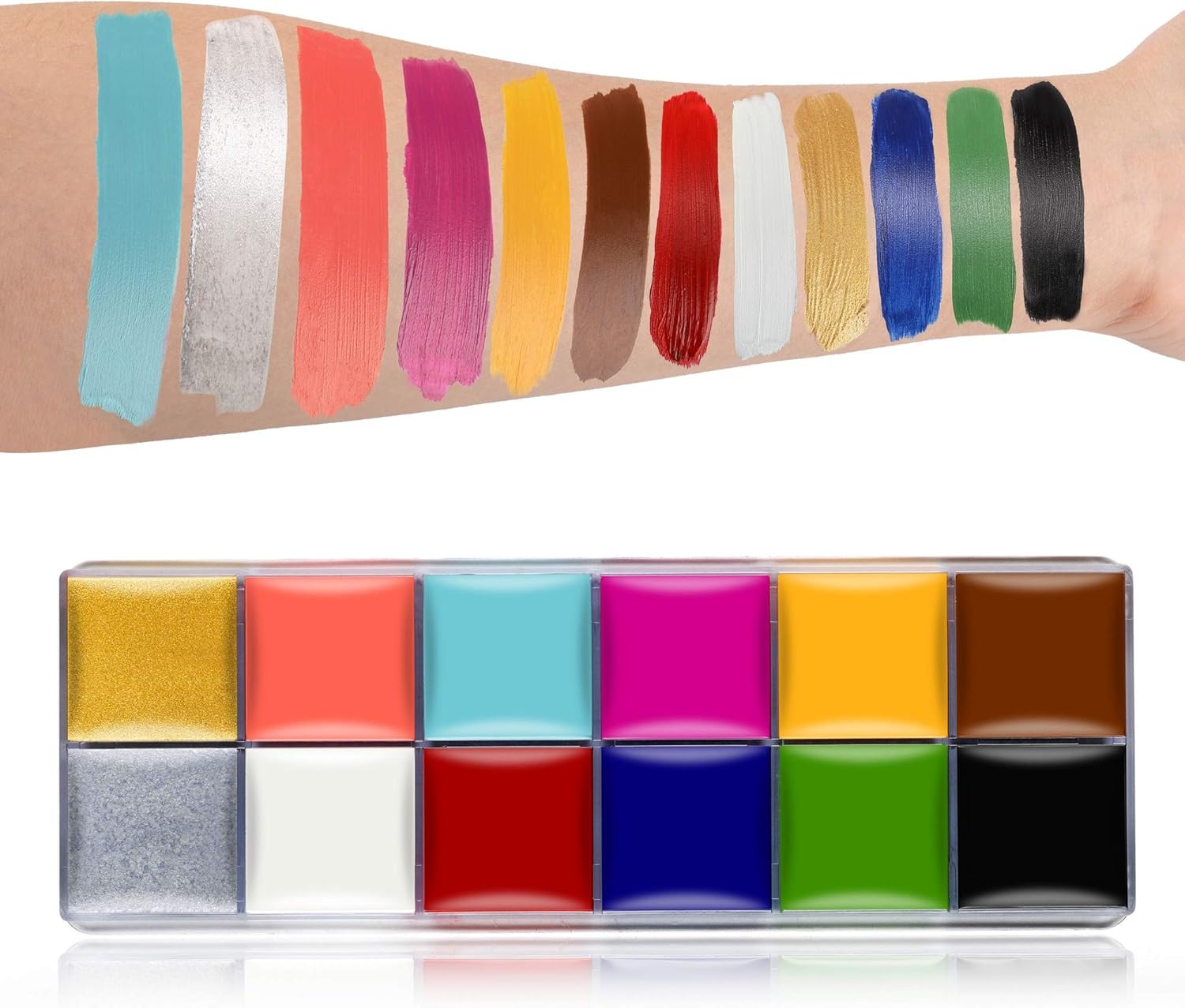 Wismee Face Paint Kit Sfx Makeup Special Effects Makeup Kit with Wound Scar Wax, Fake Scab Blood, Makeup Spatula for Halloween Cosplay Makeup Oil Based Professional Face Paint Makeup Palette Set 5 Wismee Face Paint Kit Sfx Makeup Special Effects Makeup Kit with Wound Scar Wax, Fake Scab Blood, Makeup Spatula for Halloween Cosplay Makeup Oil Based Professional Face Paint Makeup Palette Set - الصورة 5