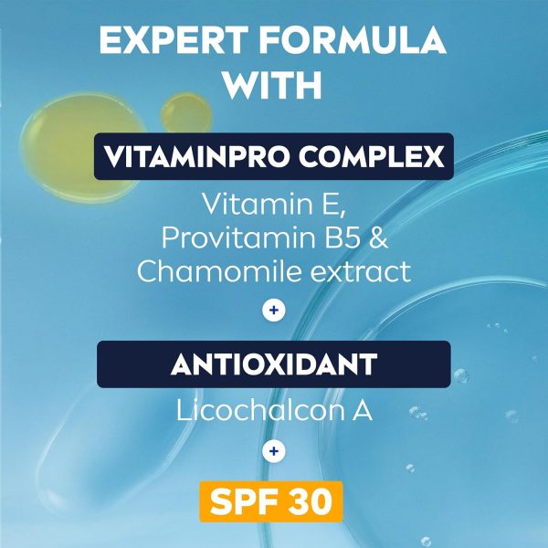 ⁦NIVEA MEN Sensitive Daily Protect Moisturiser SPF 30 (50ml), Moisturising Men's Face Cream Suitable For Sensitive Skin, Lightweight Face Moisturiser with UV Protection, Non-Greasy Formula⁩ - الصورة ⁦4⁩