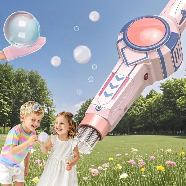 ⁦Elastic Bubble Fog Wand, Colorful Smoke Bubble Machine, Magic Bubble Machine Elastic Bubble Fog, with Elastic Smoke Effect,Interactive Fog Bubble Machines for Party, Wedding, Festival, Birthday(Pink)⁩ - الصورة ⁦2⁩