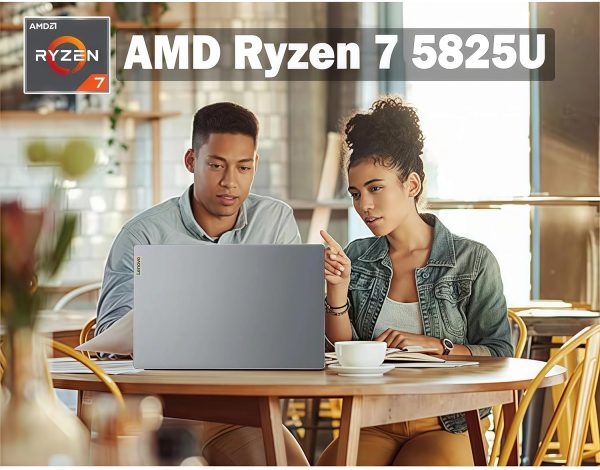 ⁦Lenovo IdeaPad Slim 3, 15.6" Full HD Touchscreen Laptop, Copilot AI PC, AMD Ryzen 7 5825U, Wi-Fi 6, Windows 11 Home, w/Mouse pad (16GB RAM | 512GB PCIe SSD)⁩ - الصورة ⁦2⁩