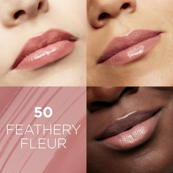 ⁦L’Oréal Paris L'Oreal Glow Paradise Hydrating Lip Balm-in-Gloss with Pomegranate Extract & Hyaluronic Acid, Feathery Fleur, 0.23 fl oz⁩ - الصورة ⁦2⁩