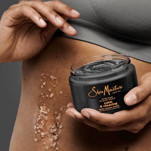 ⁦SheaMoisture Sugar Body Scrub African Black Soap for healthy, glowing skin African black soap with 24h shea moisture nutrients 12 oz⁩ - الصورة ⁦5⁩