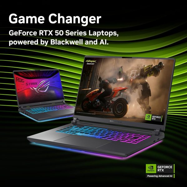 ⁦ASUS ROG Strix G16 (2025) Gaming Laptop, 16” FHD+ 16:10 165Hz/3ms Display, NVIDIA® GeForce RTX™ 5050 Laptop GPU, Intel® Core™ i7 Processor 14650HX, 16GB DDR5, 1TB PCIe Gen 4 SSD, Wi-Fi 7, Win 11 Home⁩ - الصورة ⁦10⁩