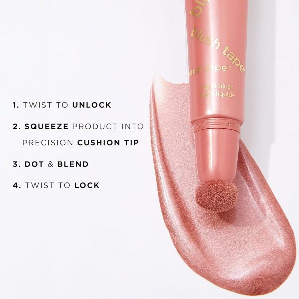 ⁦tarte tarte glowing cheeks blush tape & glow tape duo - pink & pearl glow - travel size⁩ - الصورة ⁦5⁩